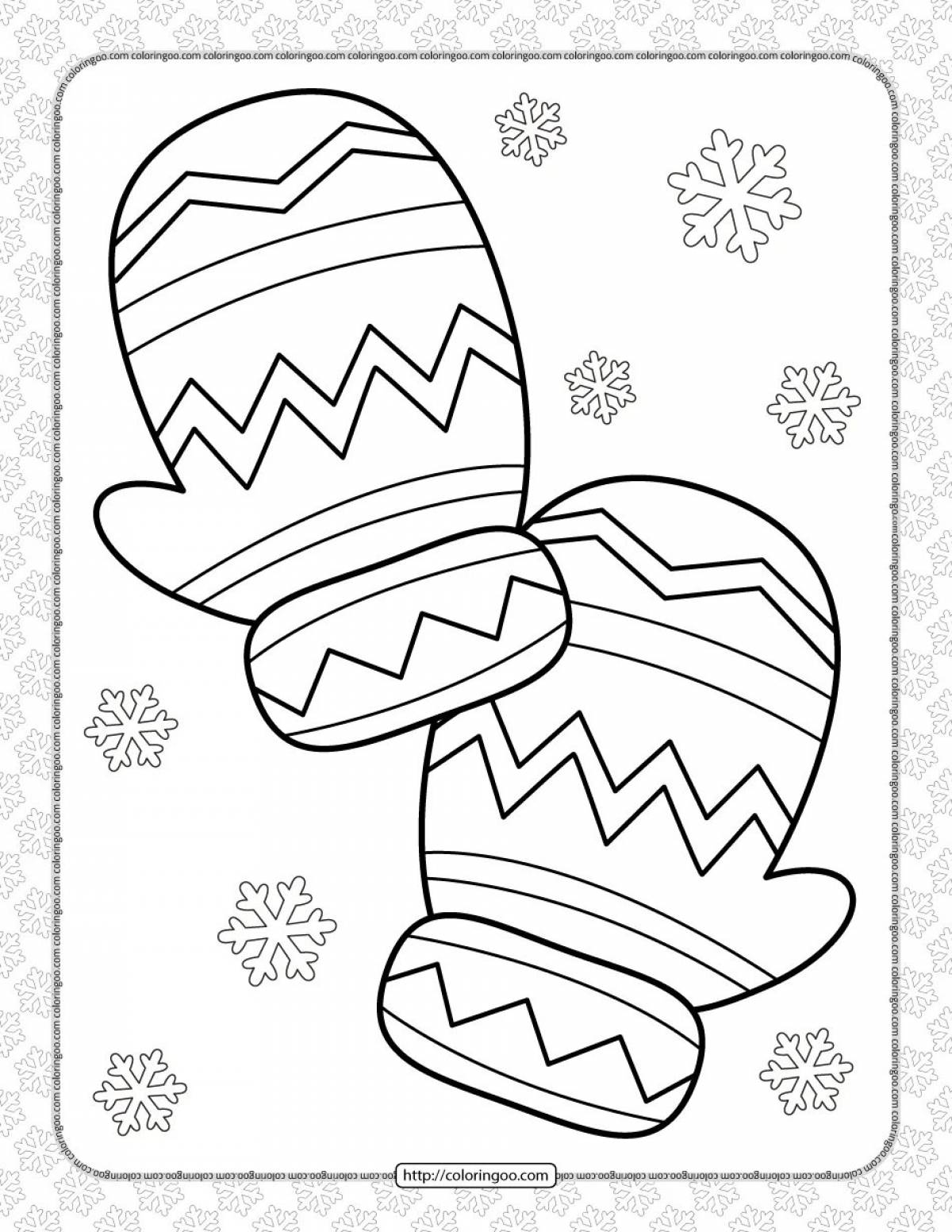Live coloring baby mitten