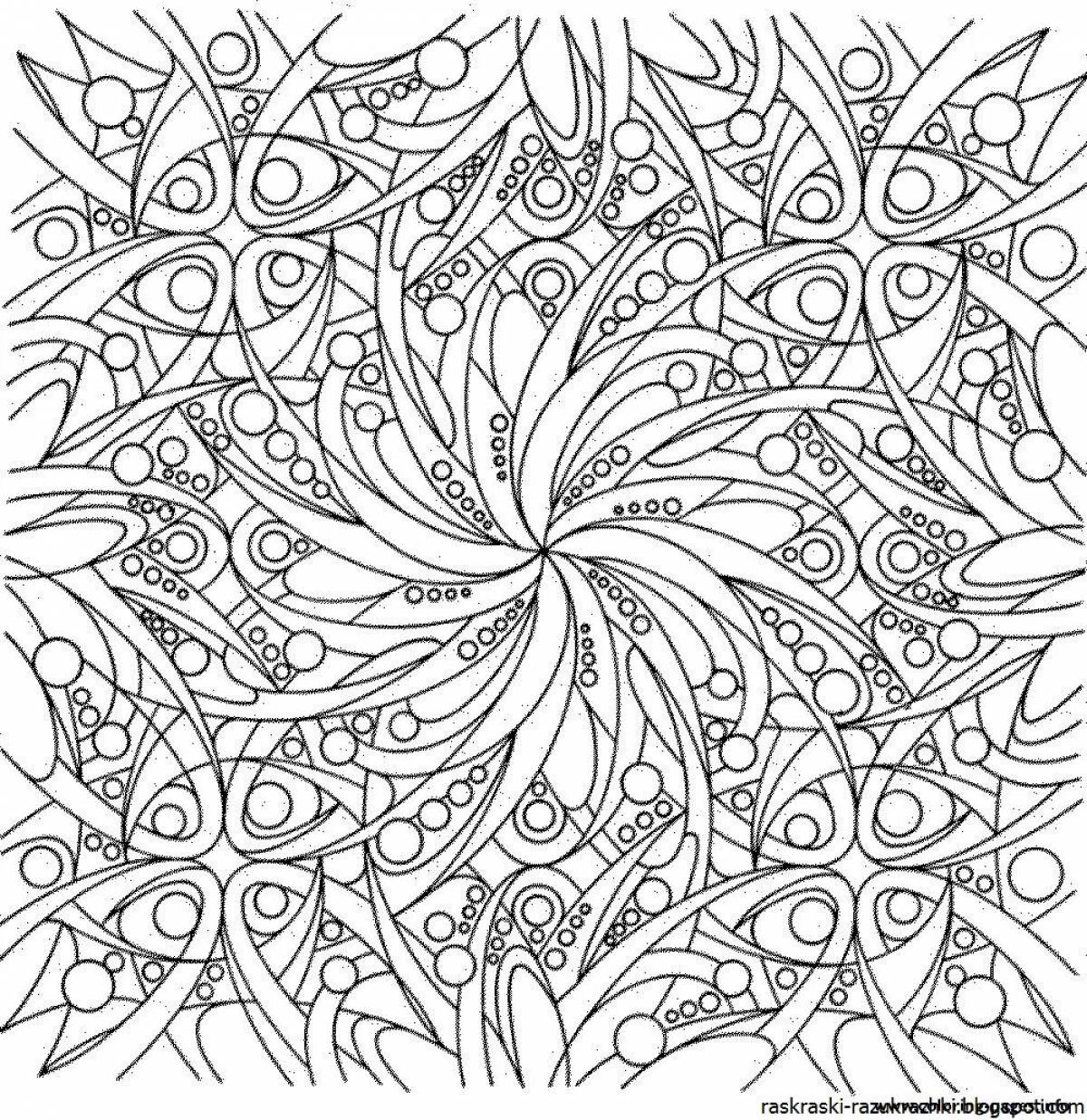 Colorful psychological coloring book for inquisitive dreamers