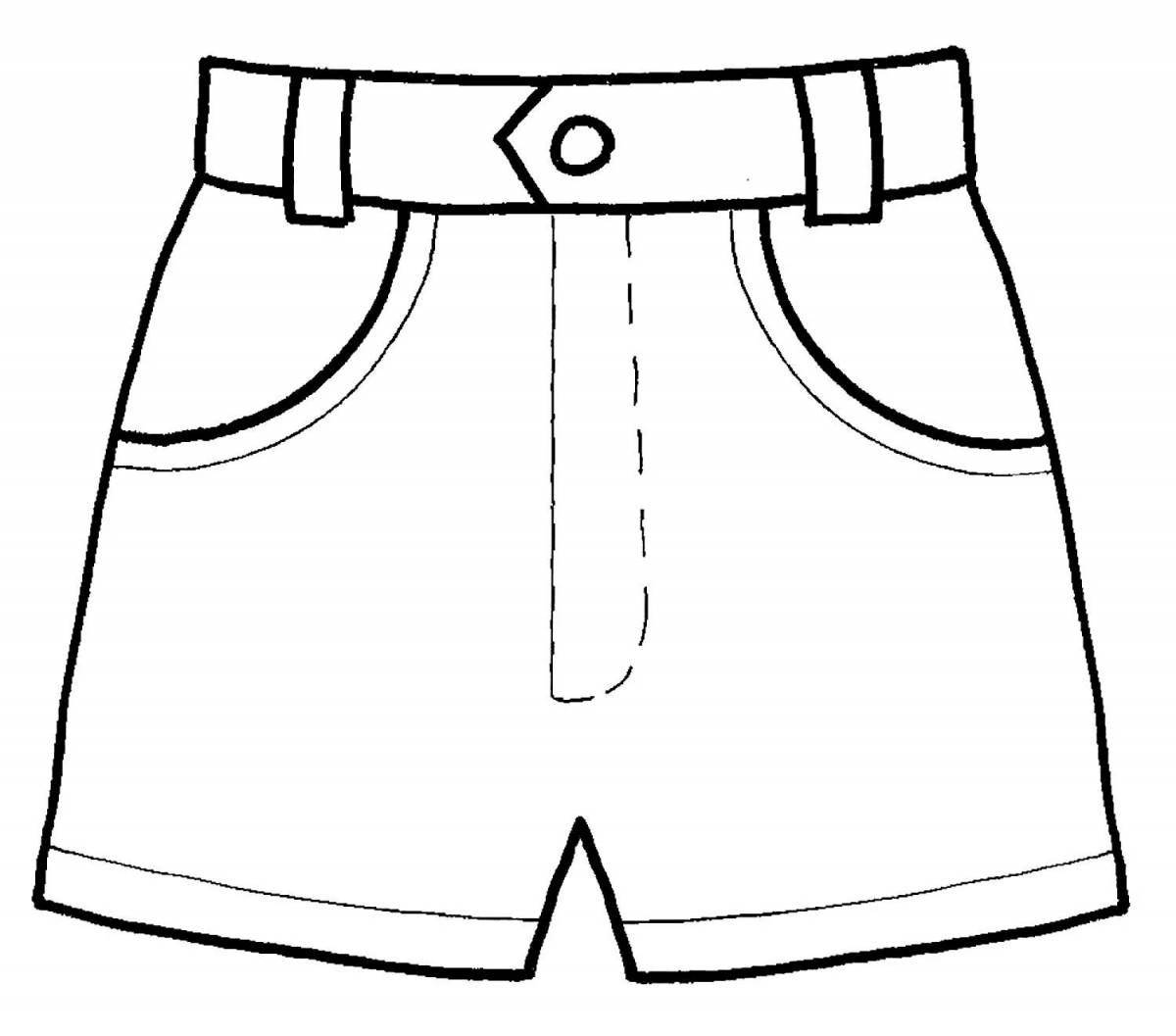 Раскраска Раскраска «игривые шорты» для малышей