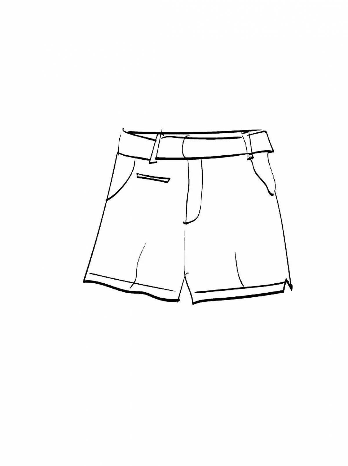 Fun coloring for junior shorts