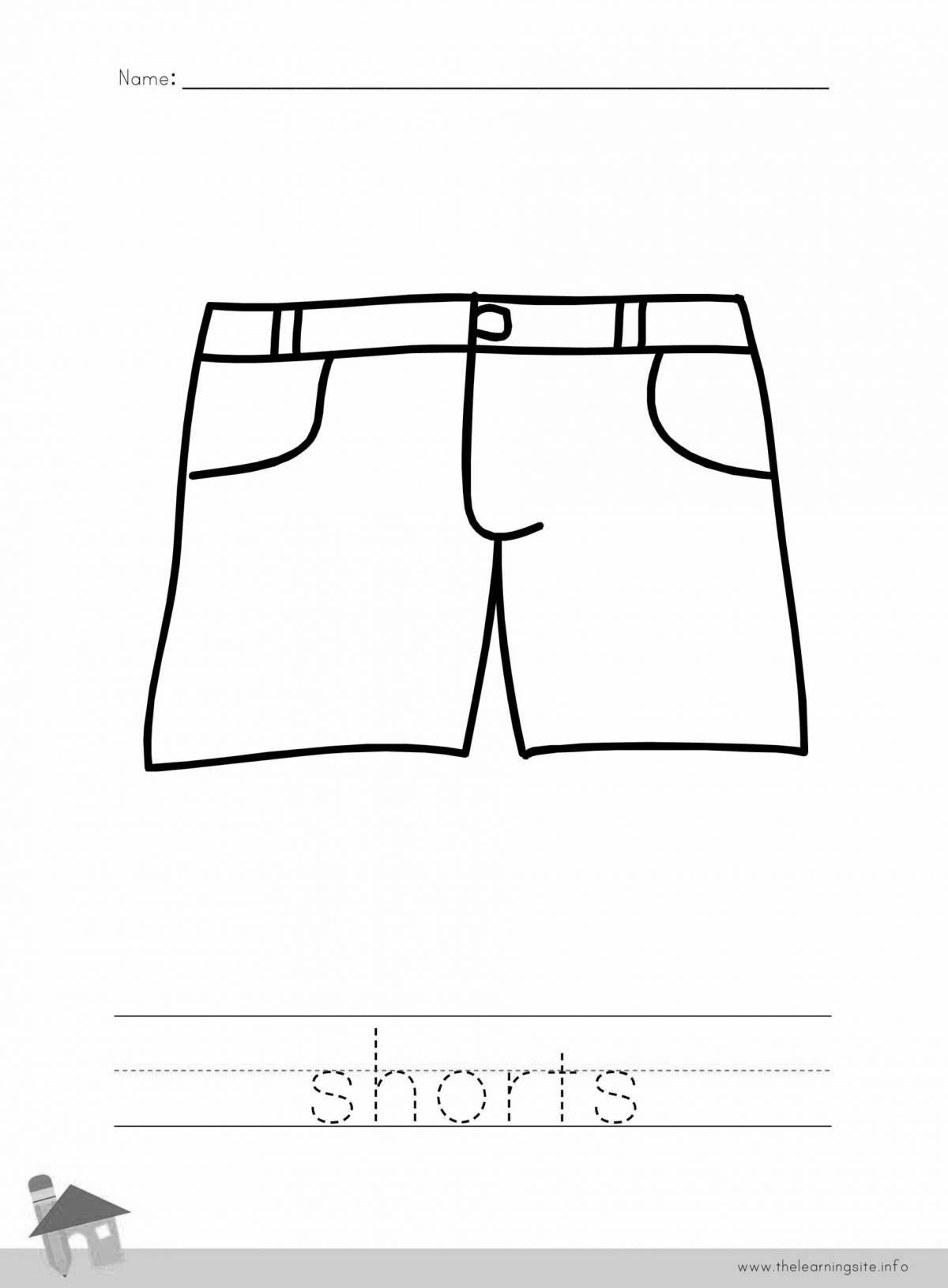Adorable coloring shorts for kids