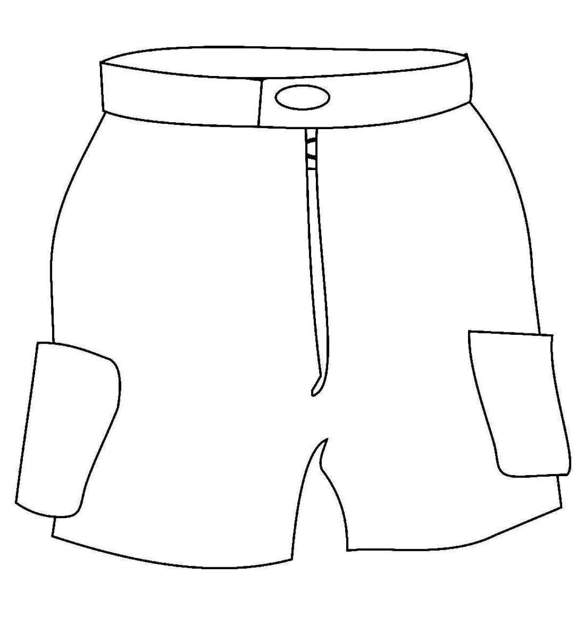 Fairy Shorts Coloring Page for Toddlers