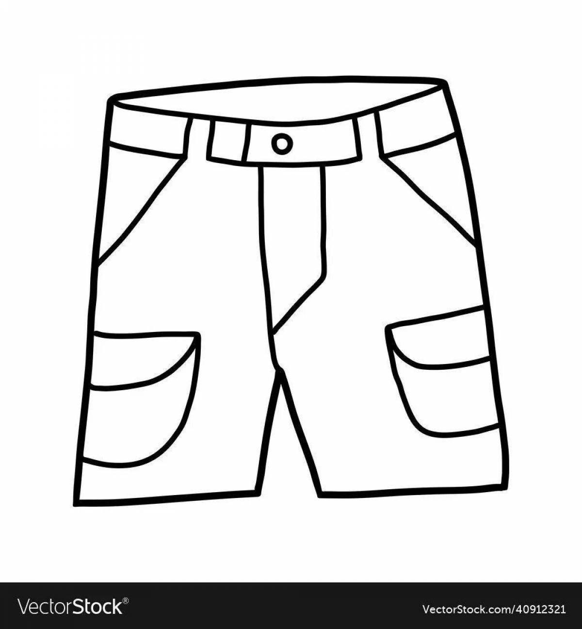 Coloring for nice juvenile shorts