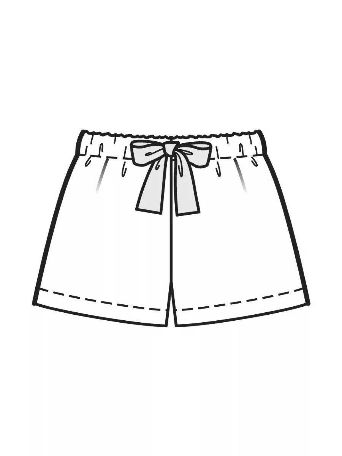 Cute baby shorts coloring page