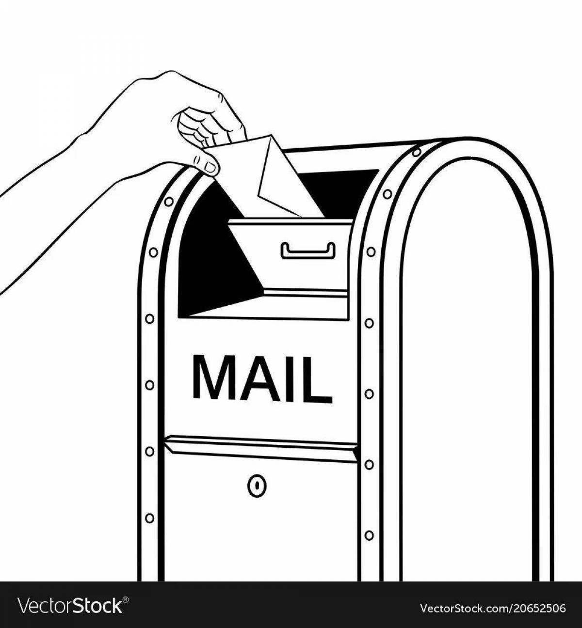 Fun mail coloring for kids