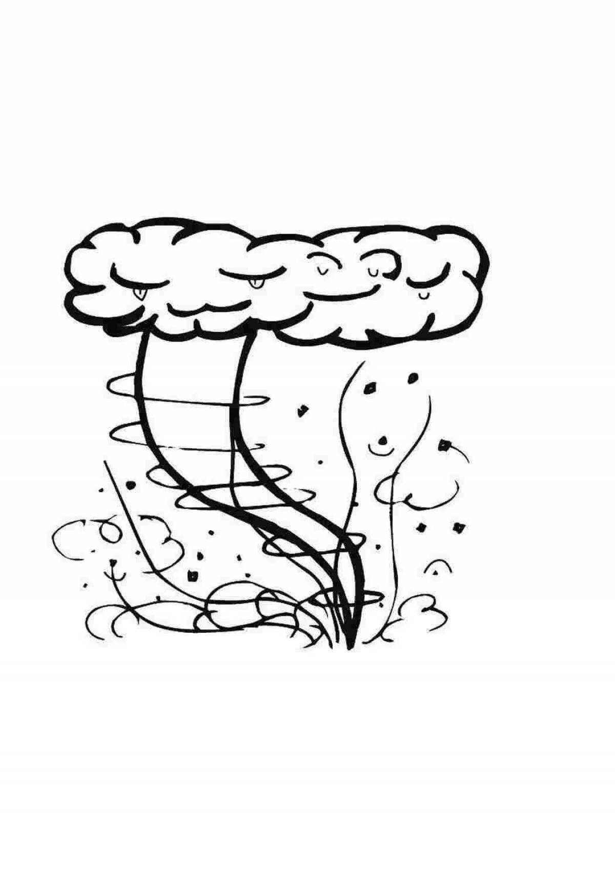 Coloring book exciting wind for kids