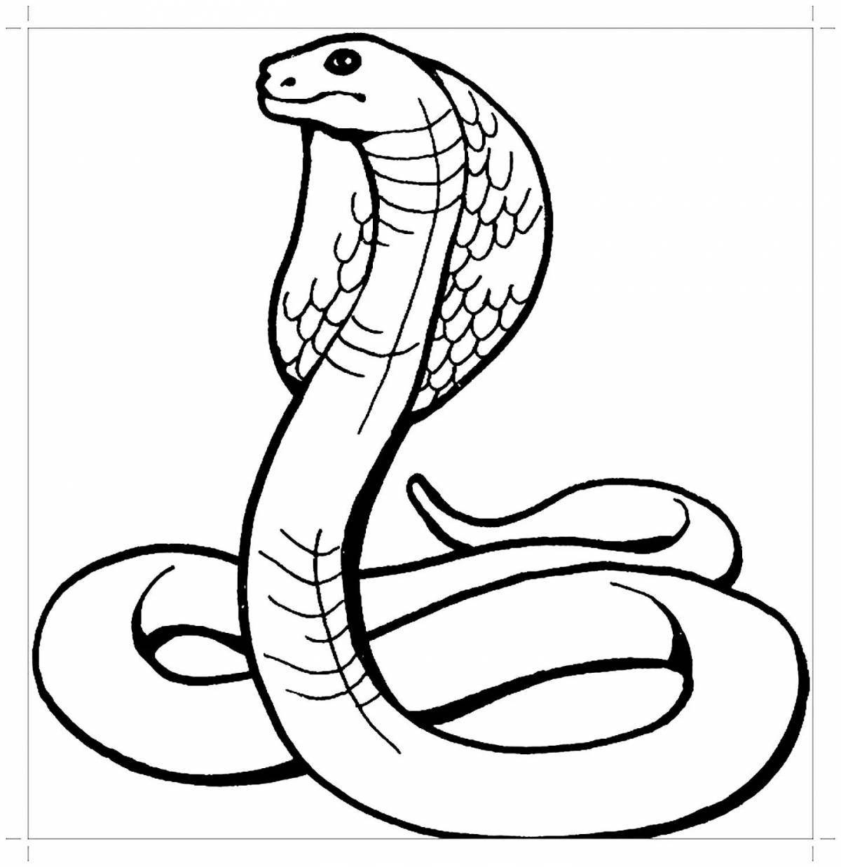 Sweet snake coloring for kids
