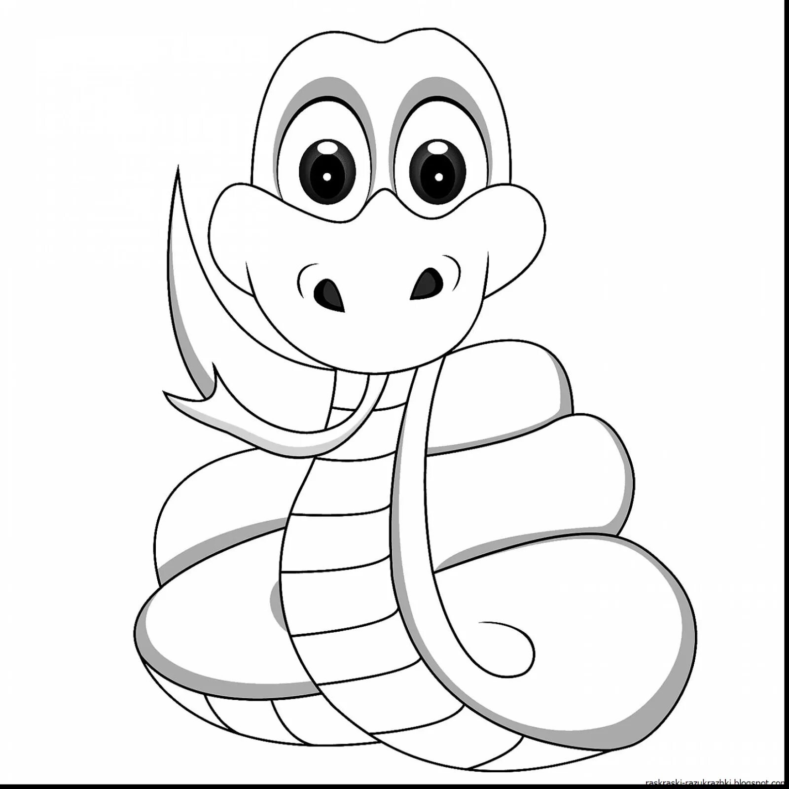 Witty snake coloring book for kids