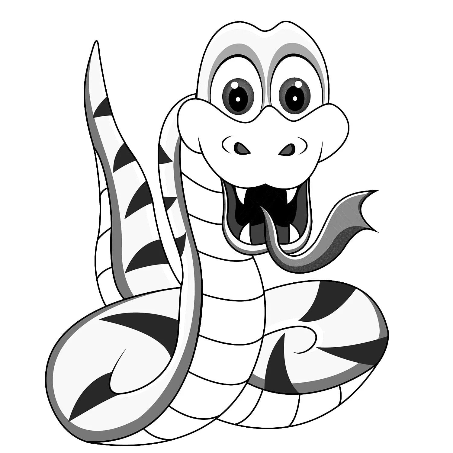 Zany snake coloring book for kids