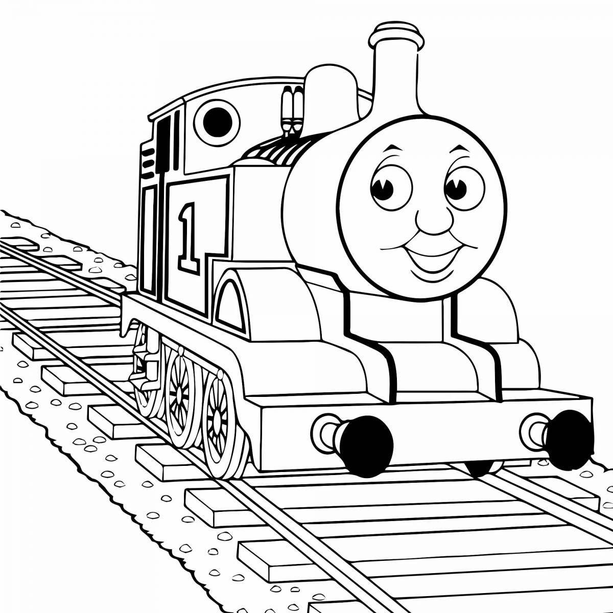 Joyful train coloring book for kids