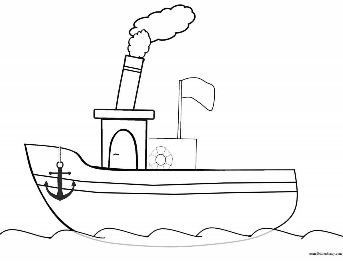 Glorious ship coloring pages for kids