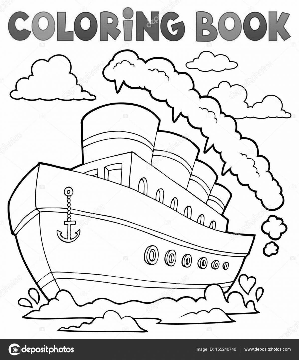 Sweet steamer coloring pages for kids