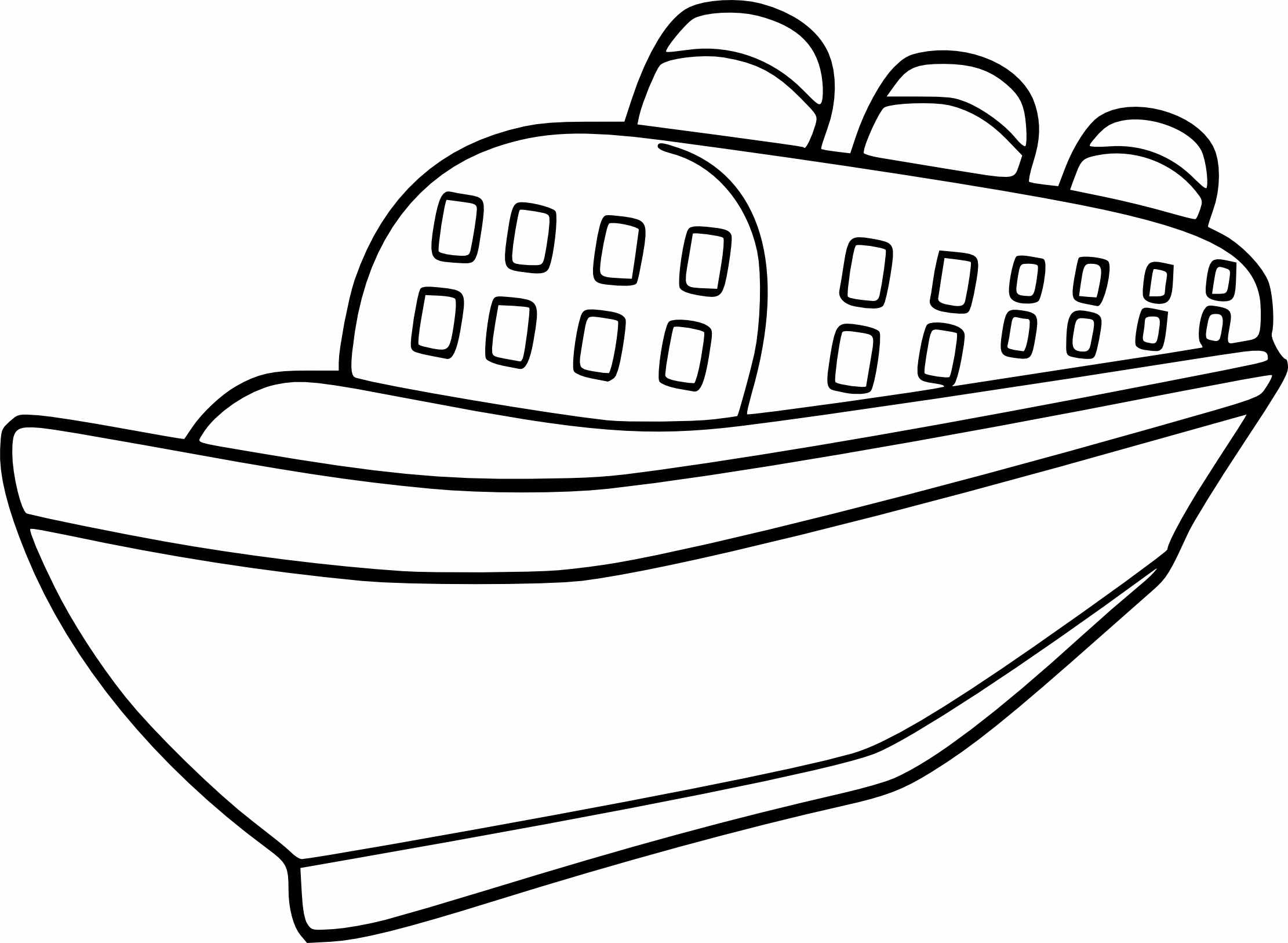 Остроумный пароход раскраски для детей