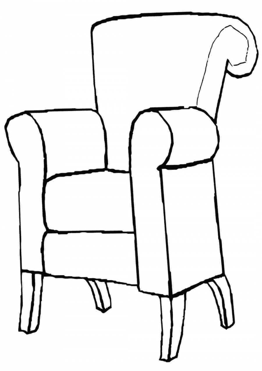Рисунок кресла карандашом для детей
