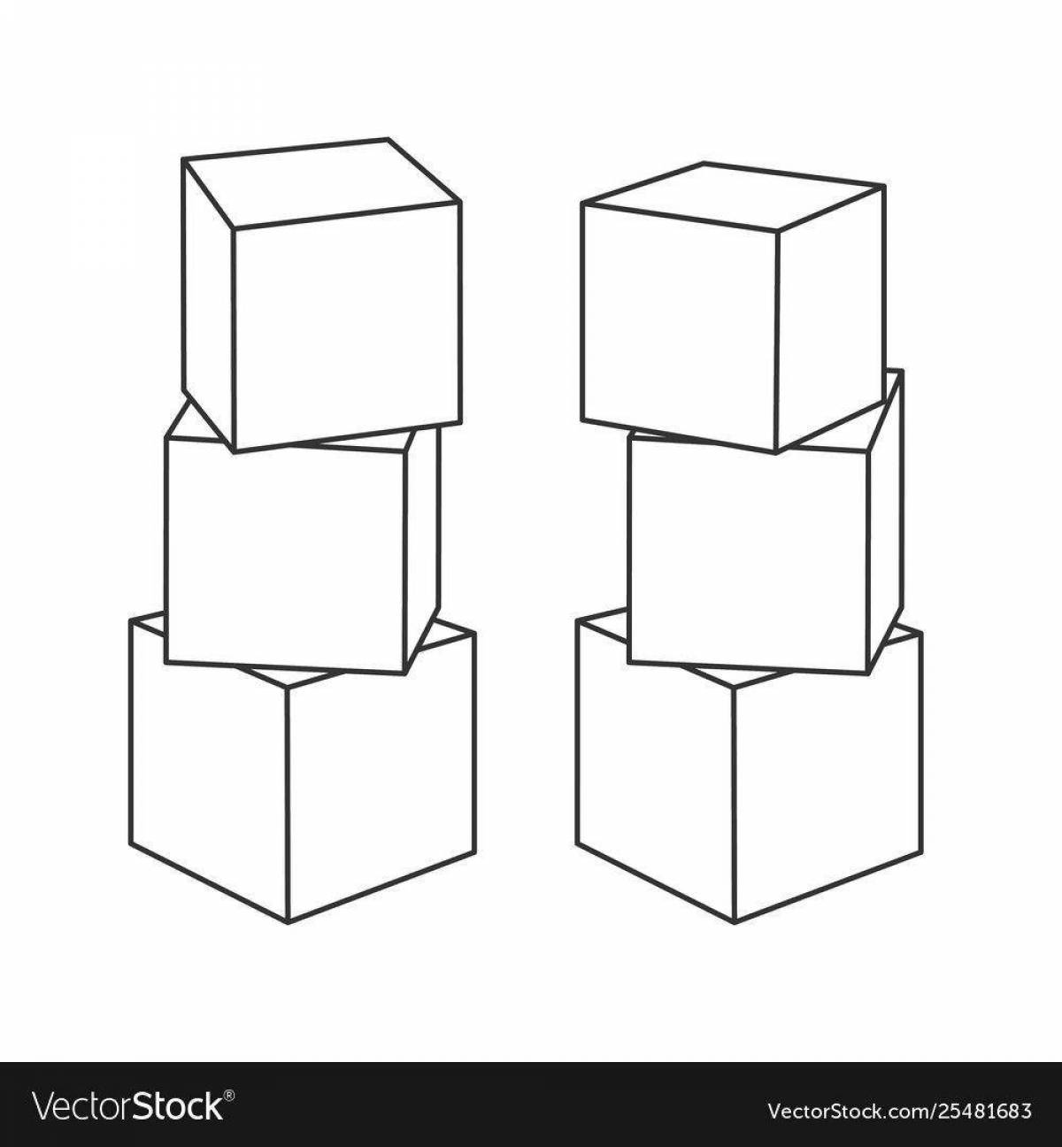 Башня из кубиков для раскрашивания