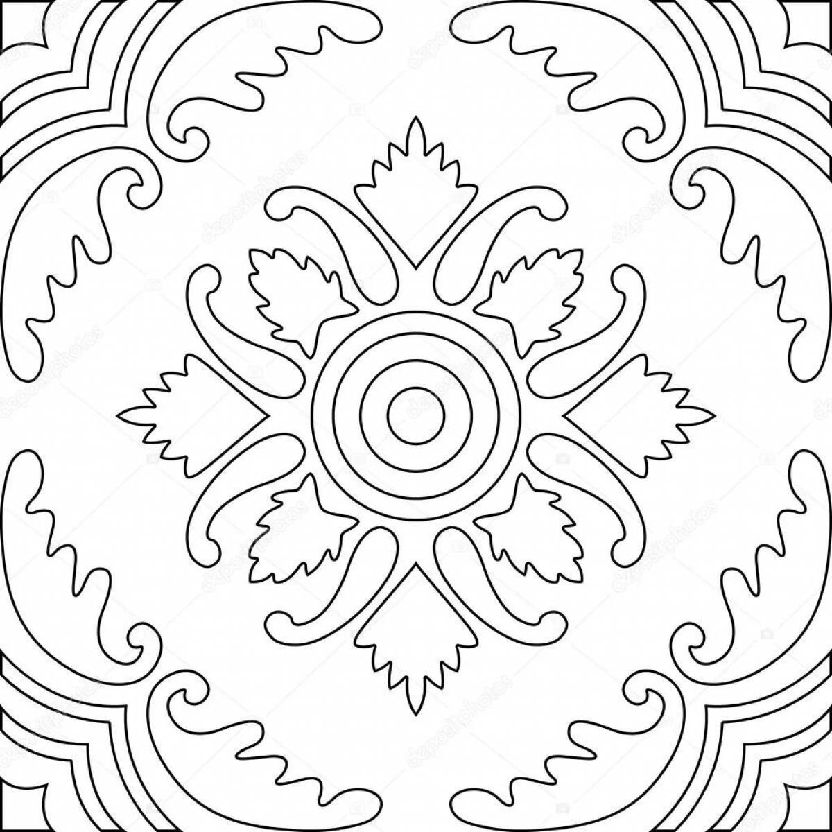 Cute Carpet Coloring Page for Toddlers
