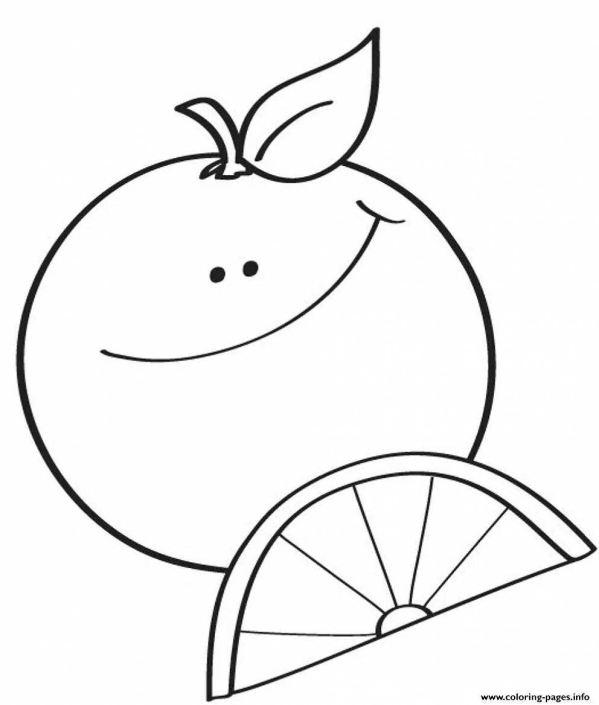Fabulous tangerine coloring pages for kids