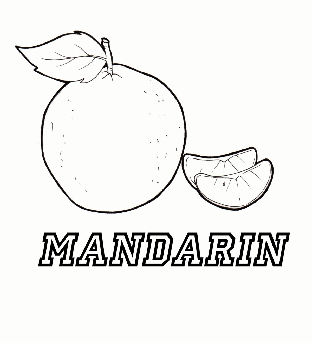 Tangerine coloring book for children