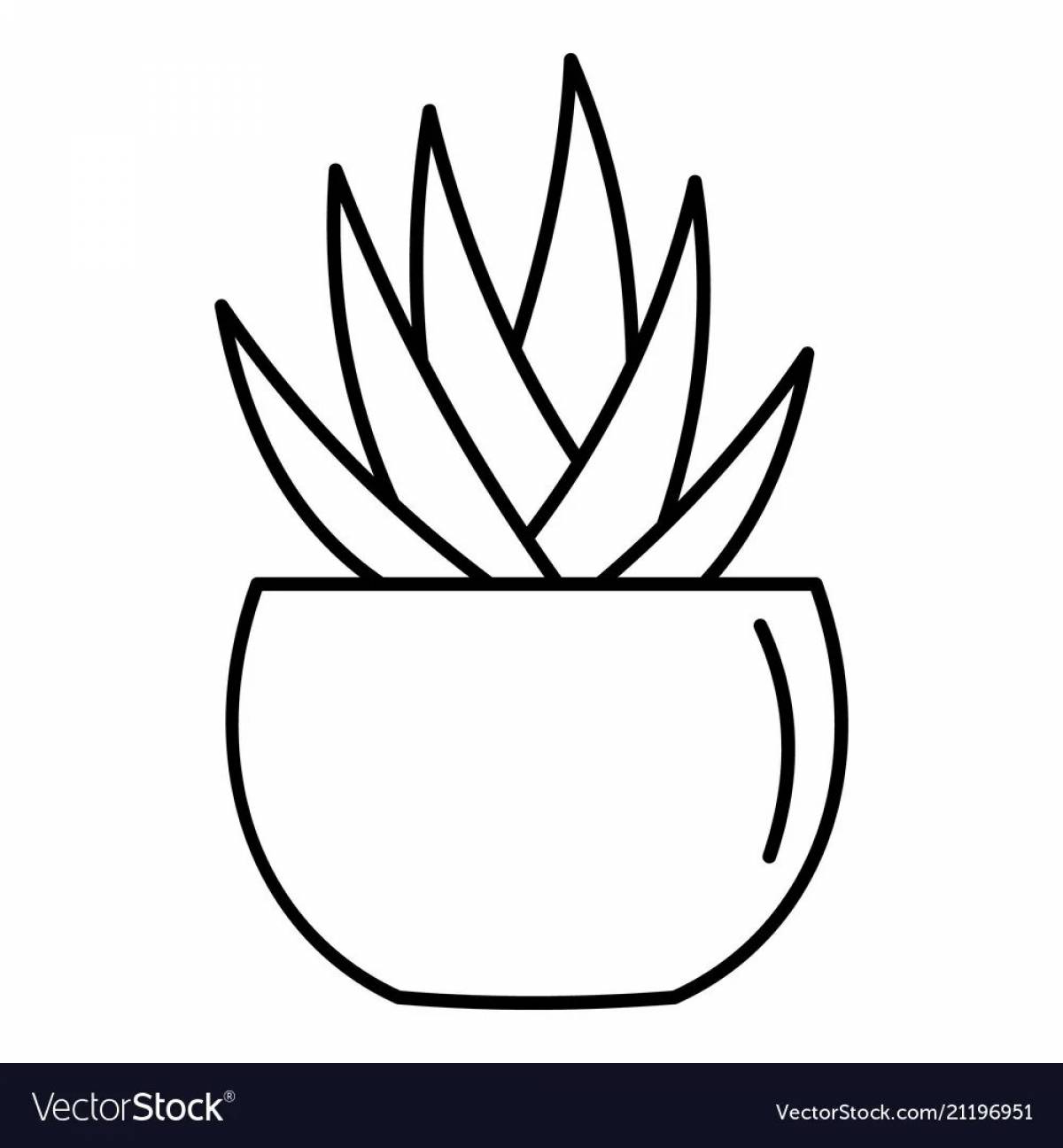 Sweet aloe baby coloring page