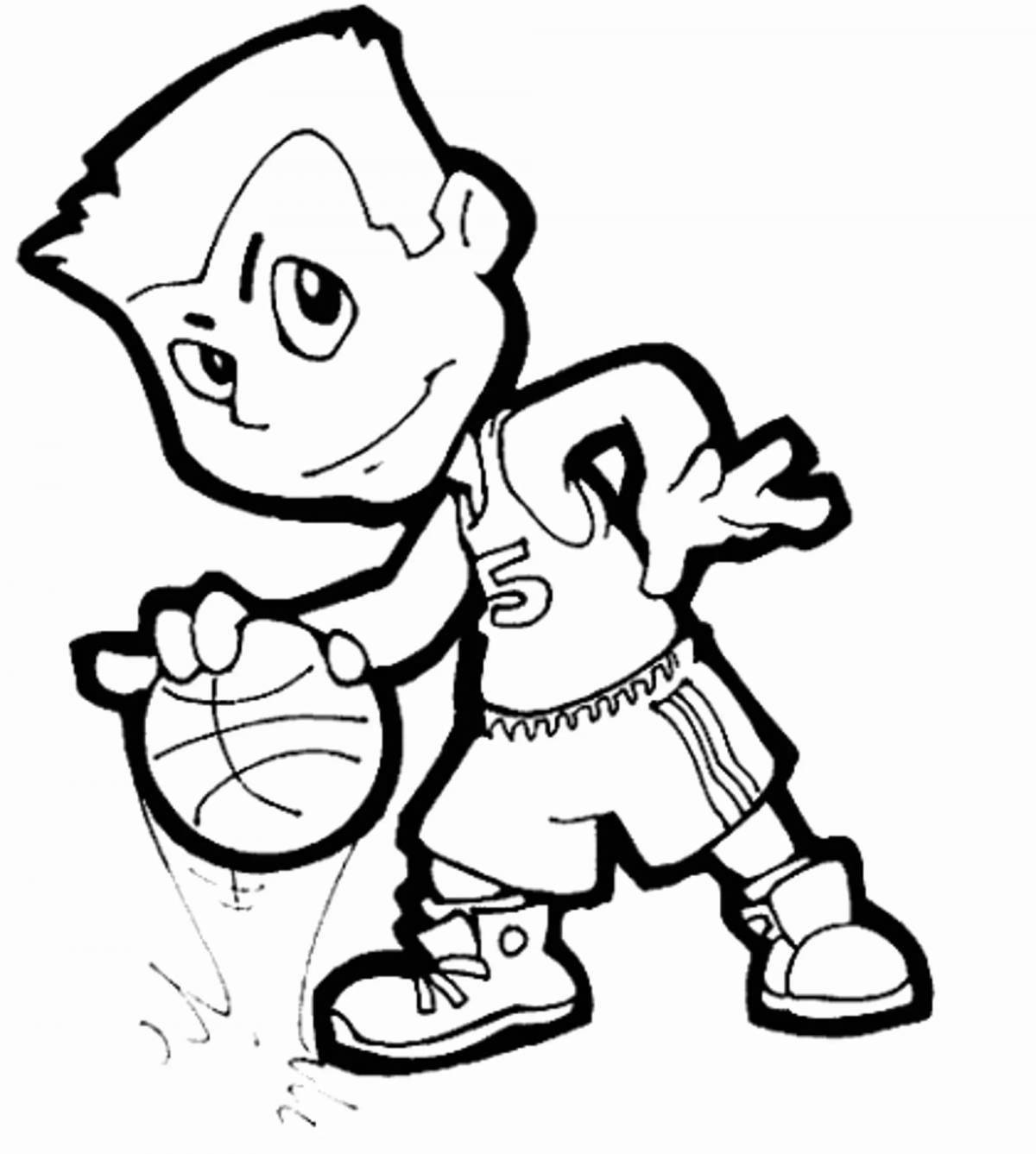 Dynamic athletes coloring pages for kids