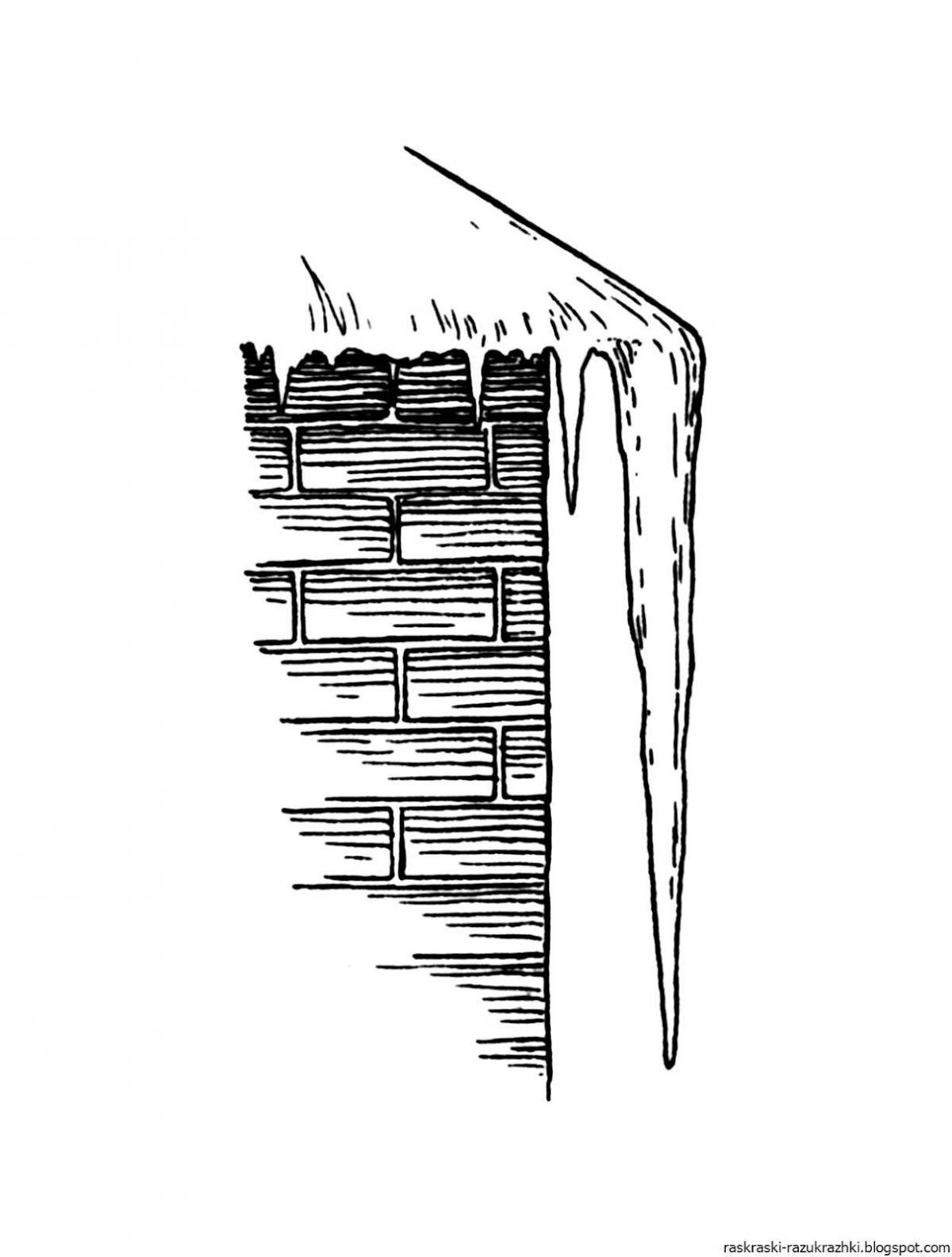 Раскраска очаровательные сосульки для детей