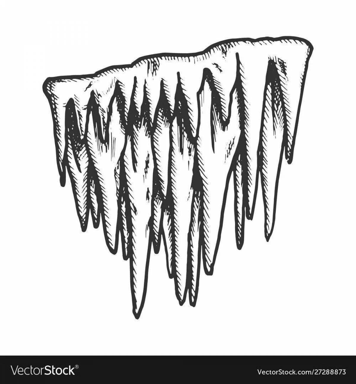 Awesome icicle coloring pages for kids