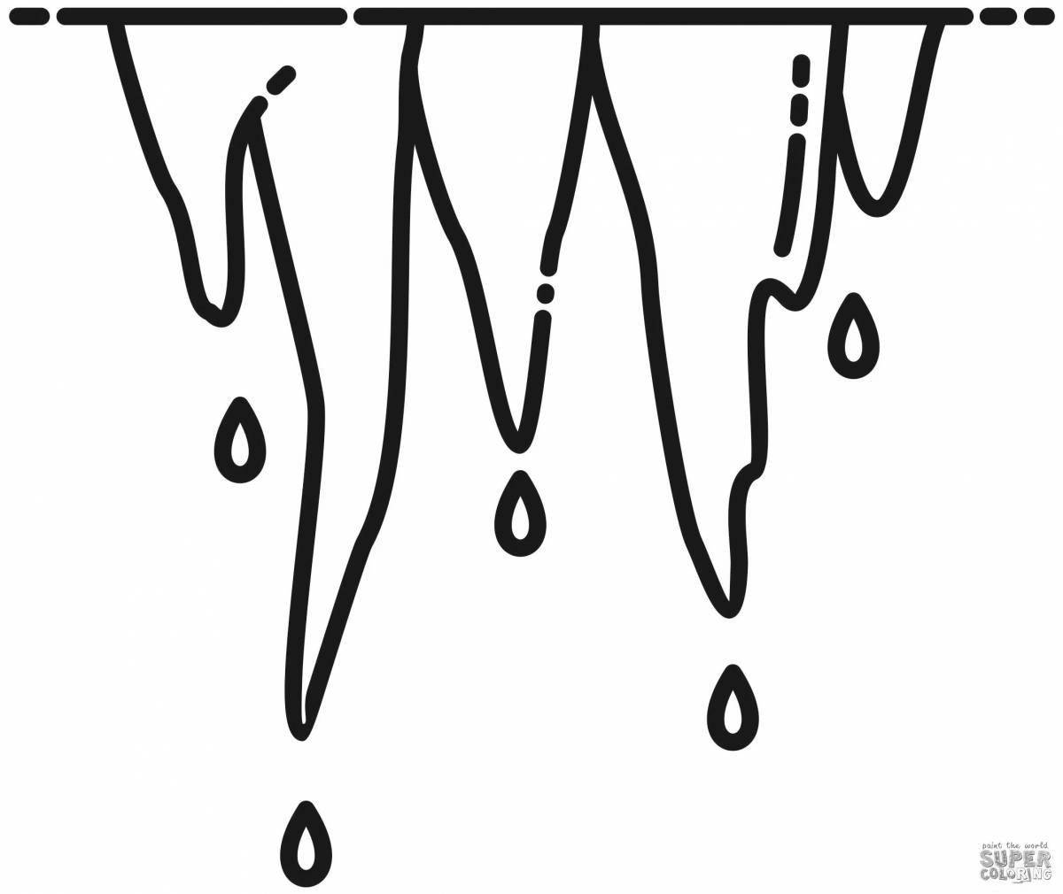 Exquisite icicle coloring pages for kids