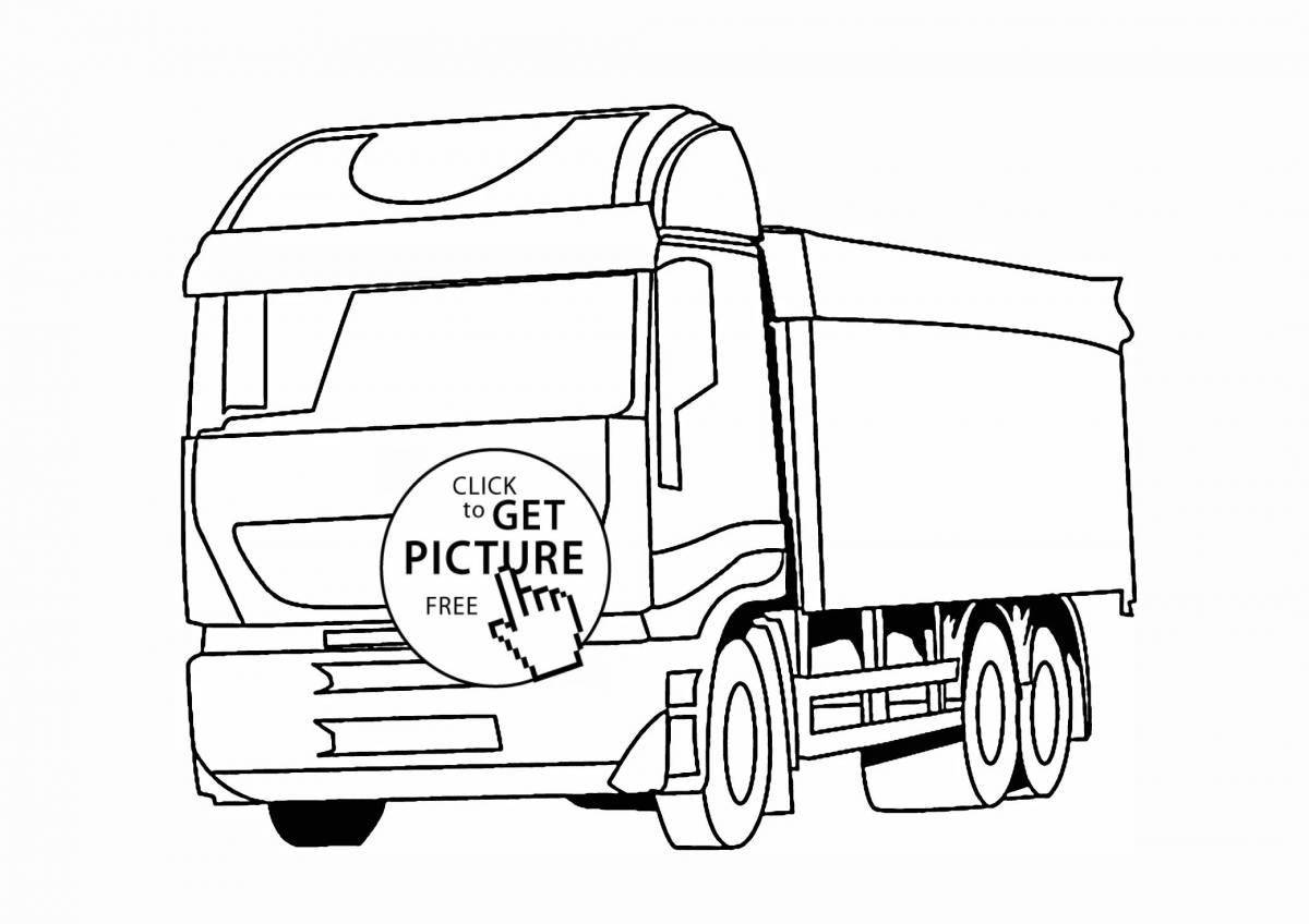 Великолепный грузовик раскраски для мальчиков