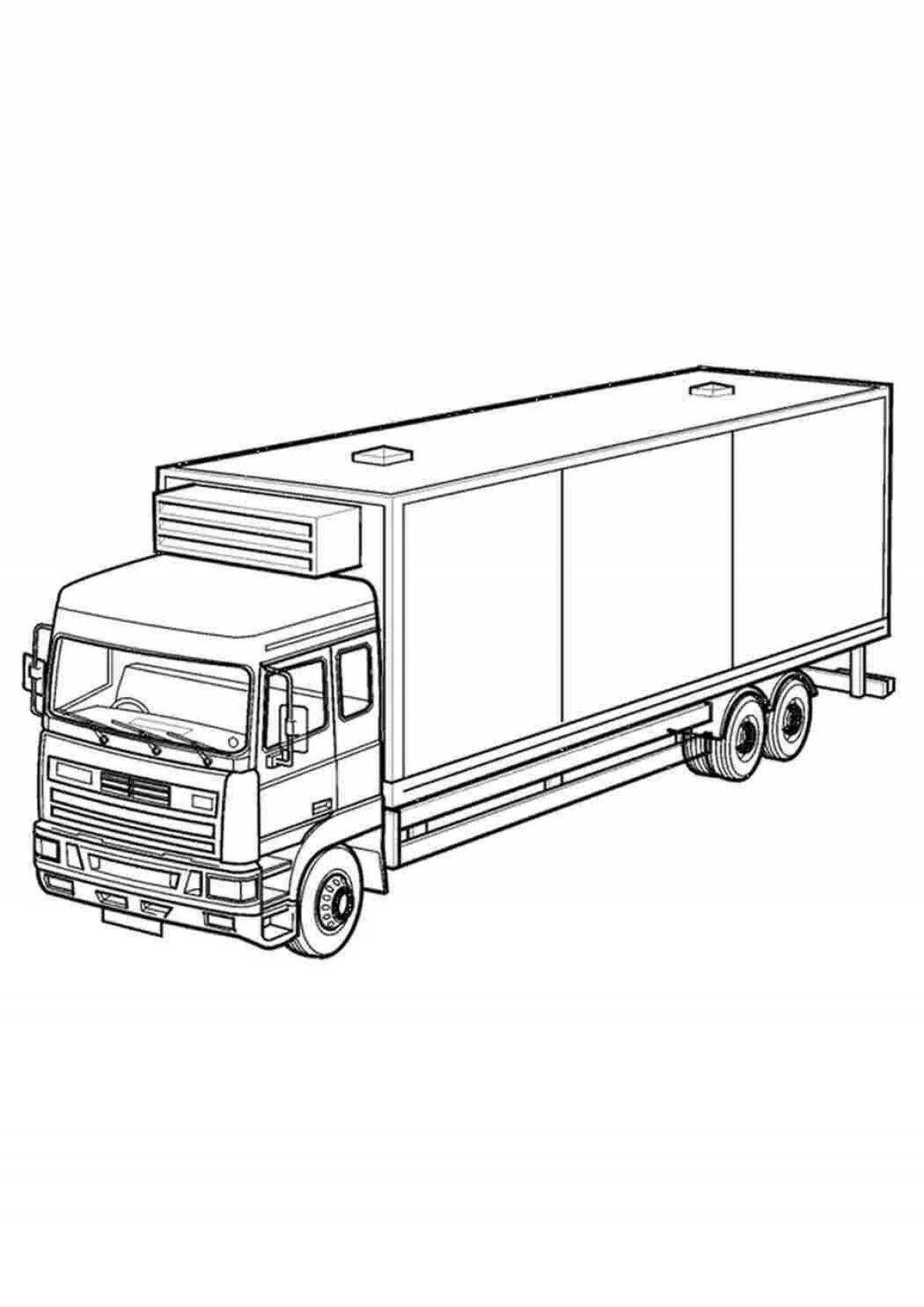 Coloring book grand truck for boys