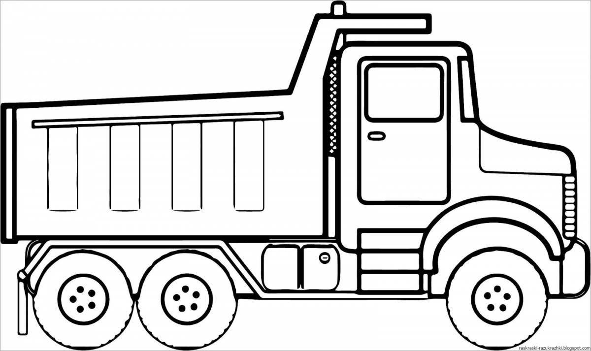 Attractive truck coloring for boys
