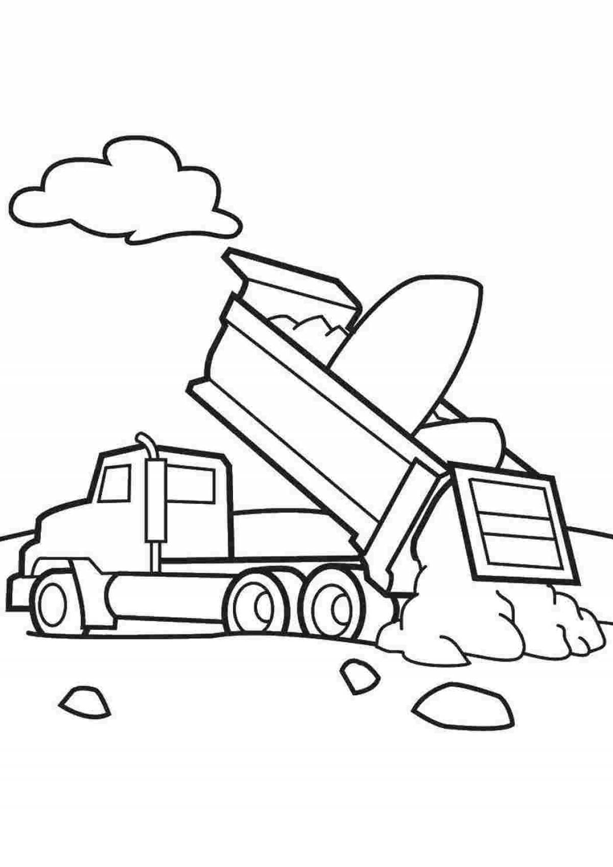 Violent truck coloring pages for boys