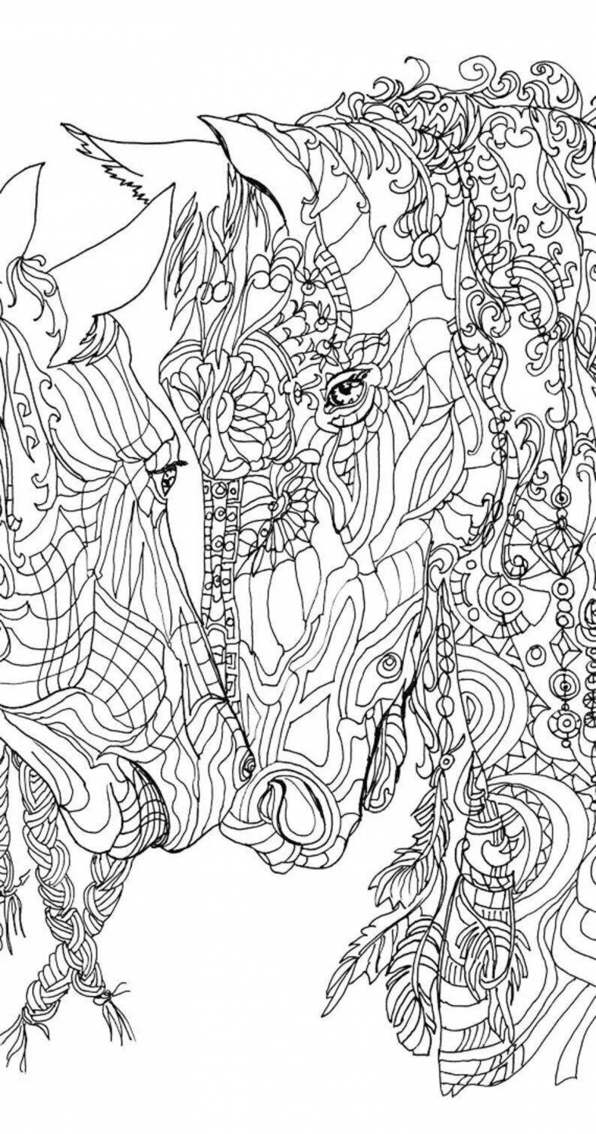 Large coloring book for all adults