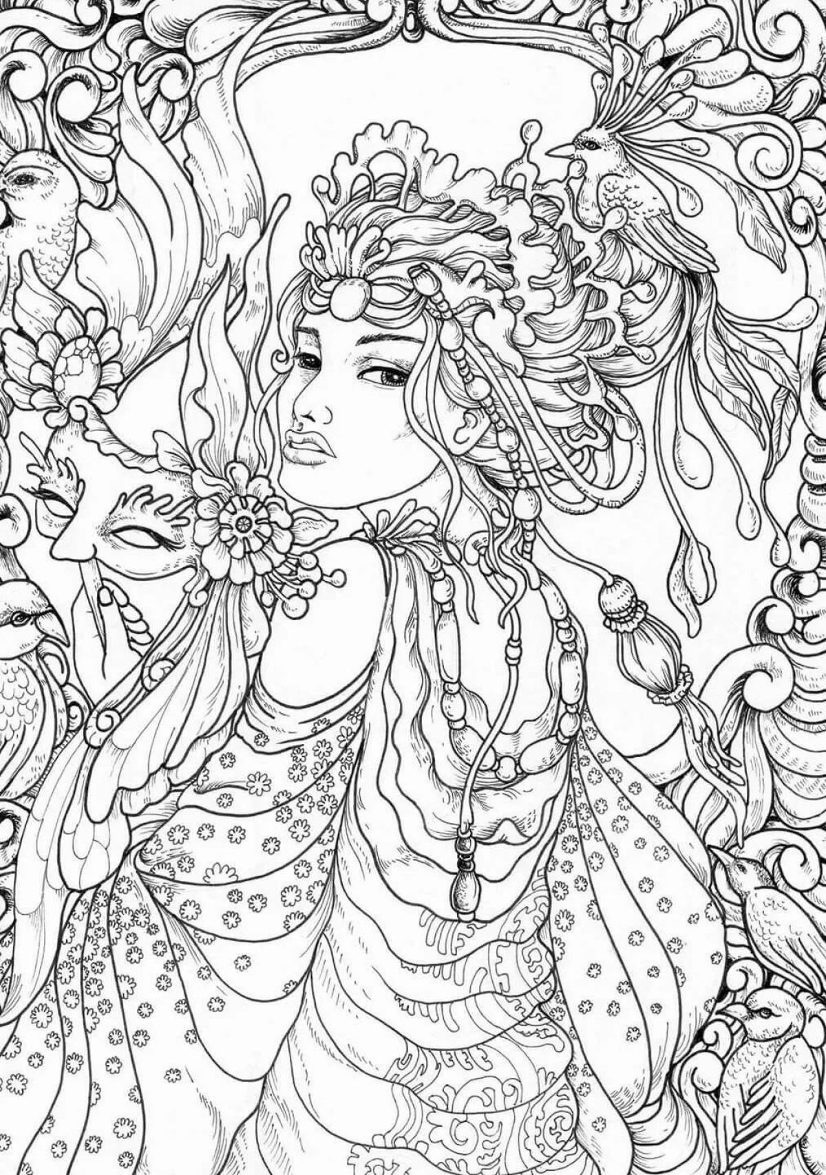 Venerable coloring book, beautiful for all adults