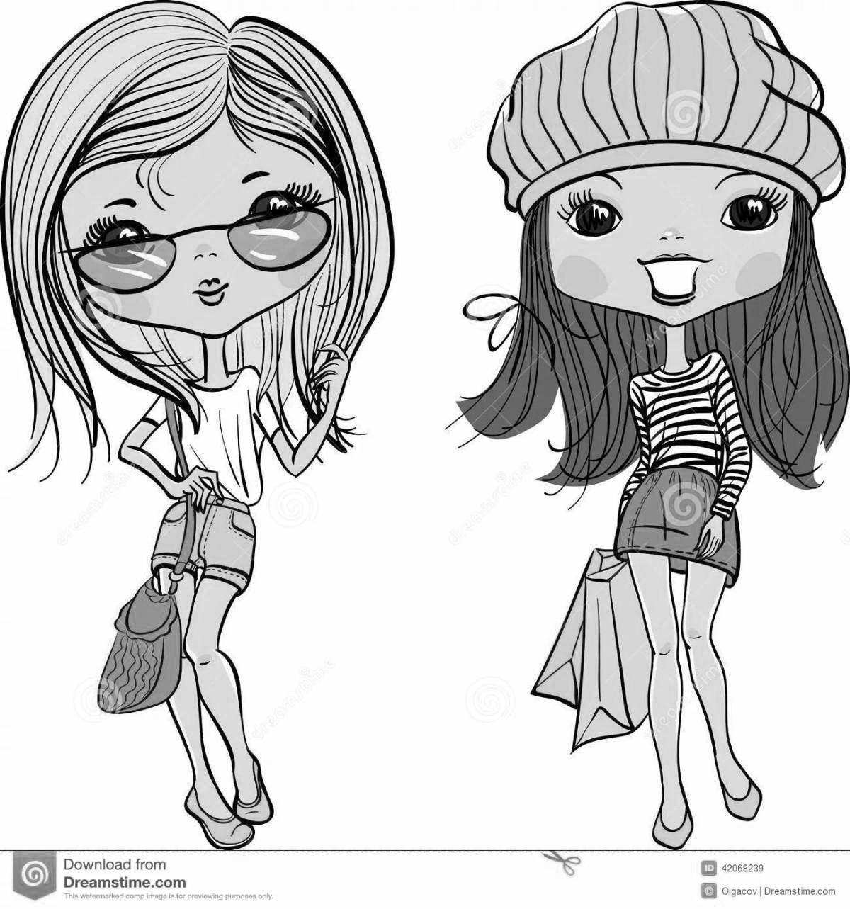 Delicate coloring of the battle for the fashionista's cheeks