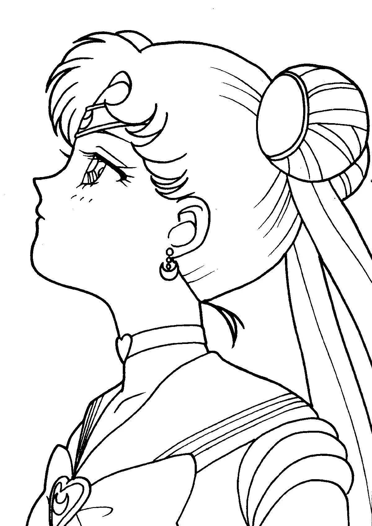 Fashionista cheek battle style coloring page