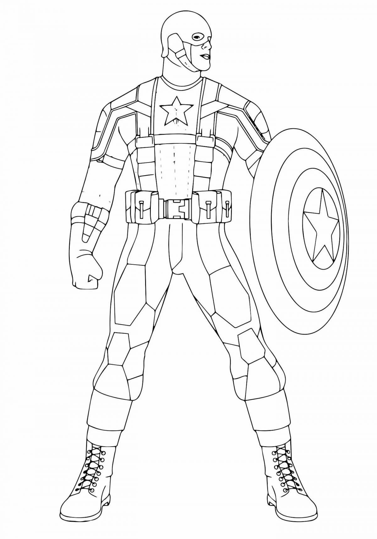 Colourful marvel coloring book for kids