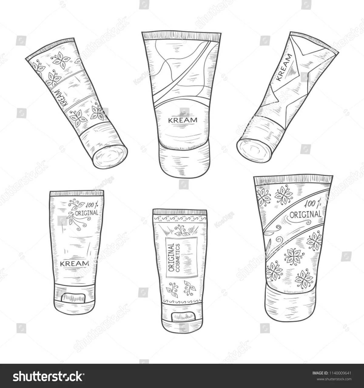 Luminous face mask coloring page