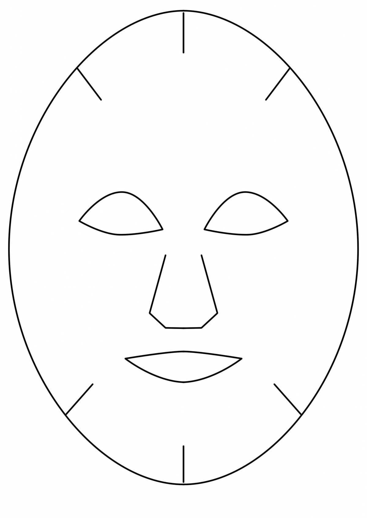 Live face mask cosmetics coloring page