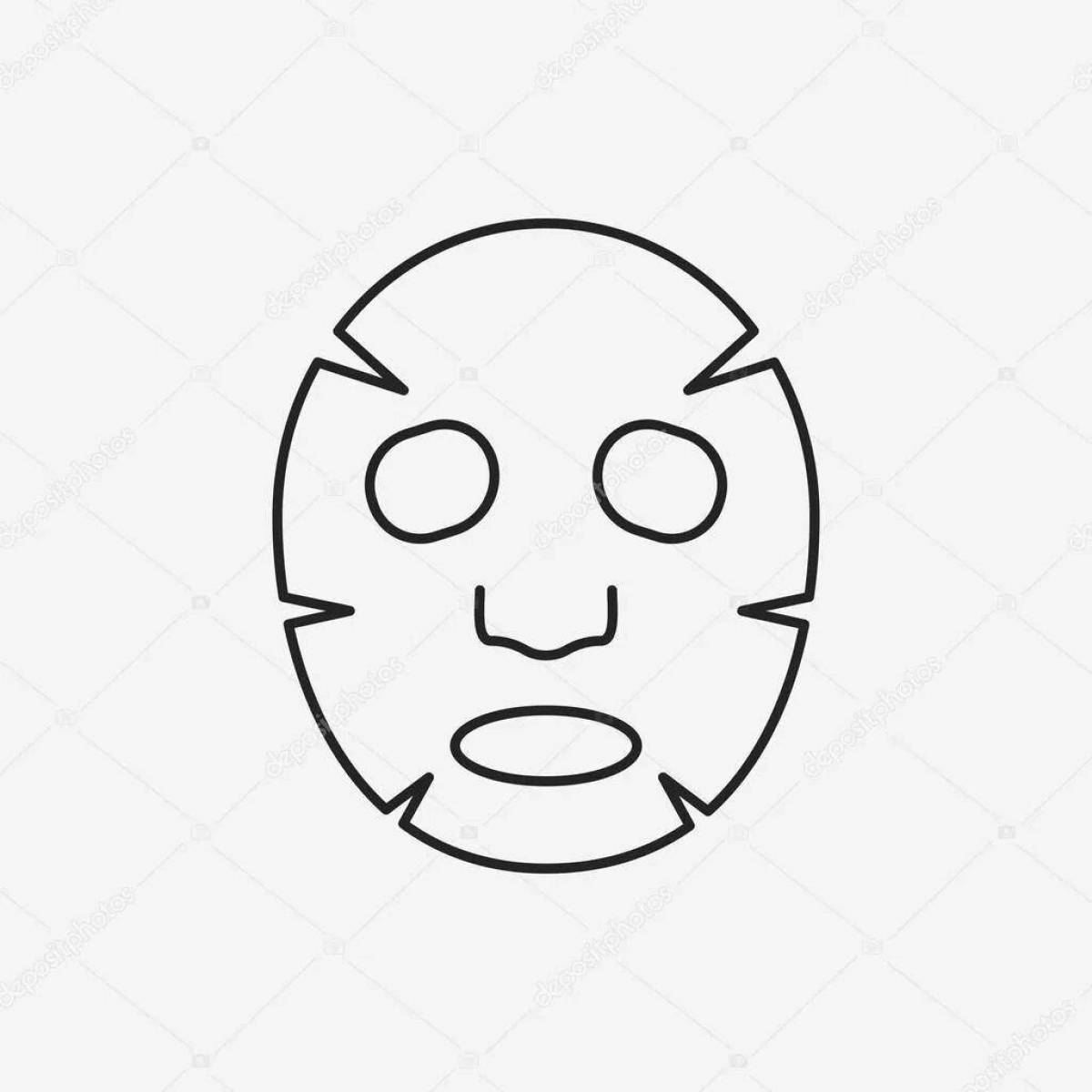 Facial mask majestic cosmetics coloring page