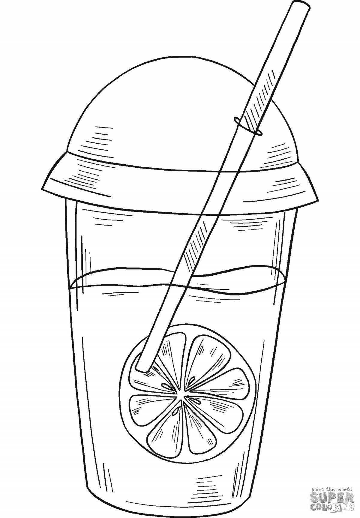 Coloring page cocktail for kids