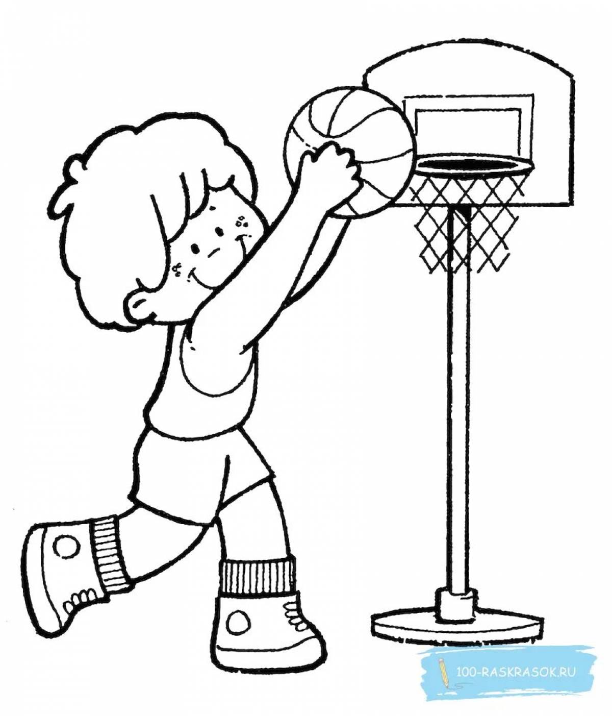 Funny sports coloring pages for preschoolers