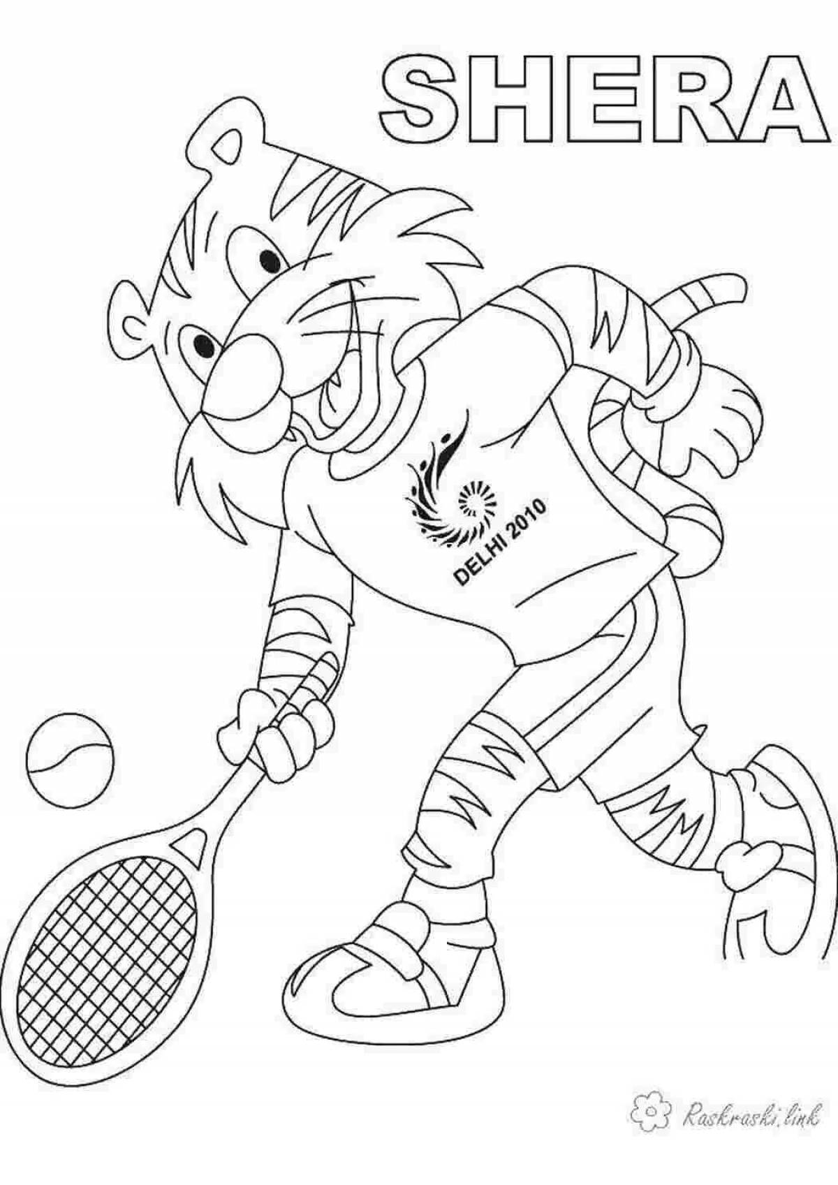 Humorous sports coloring book for preschoolers