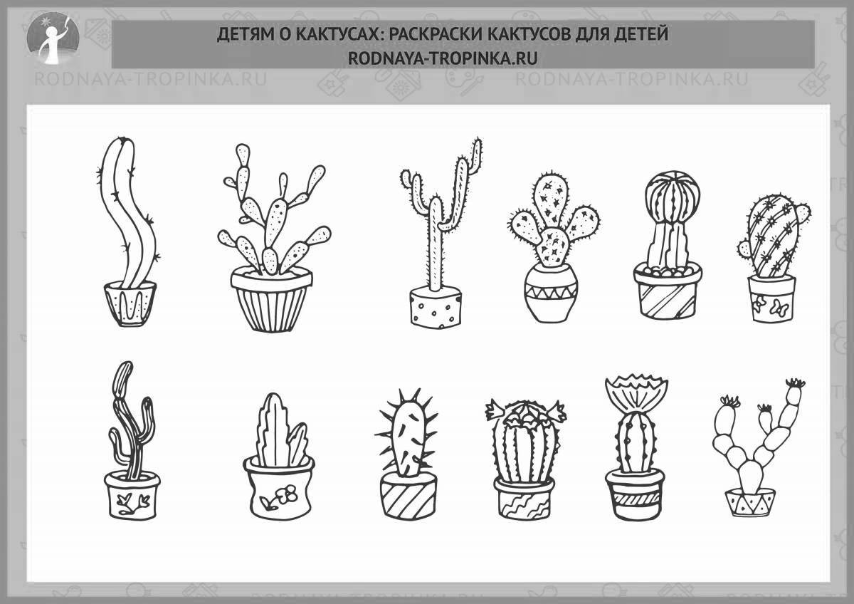 Adorable houseplant coloring book for preschoolers