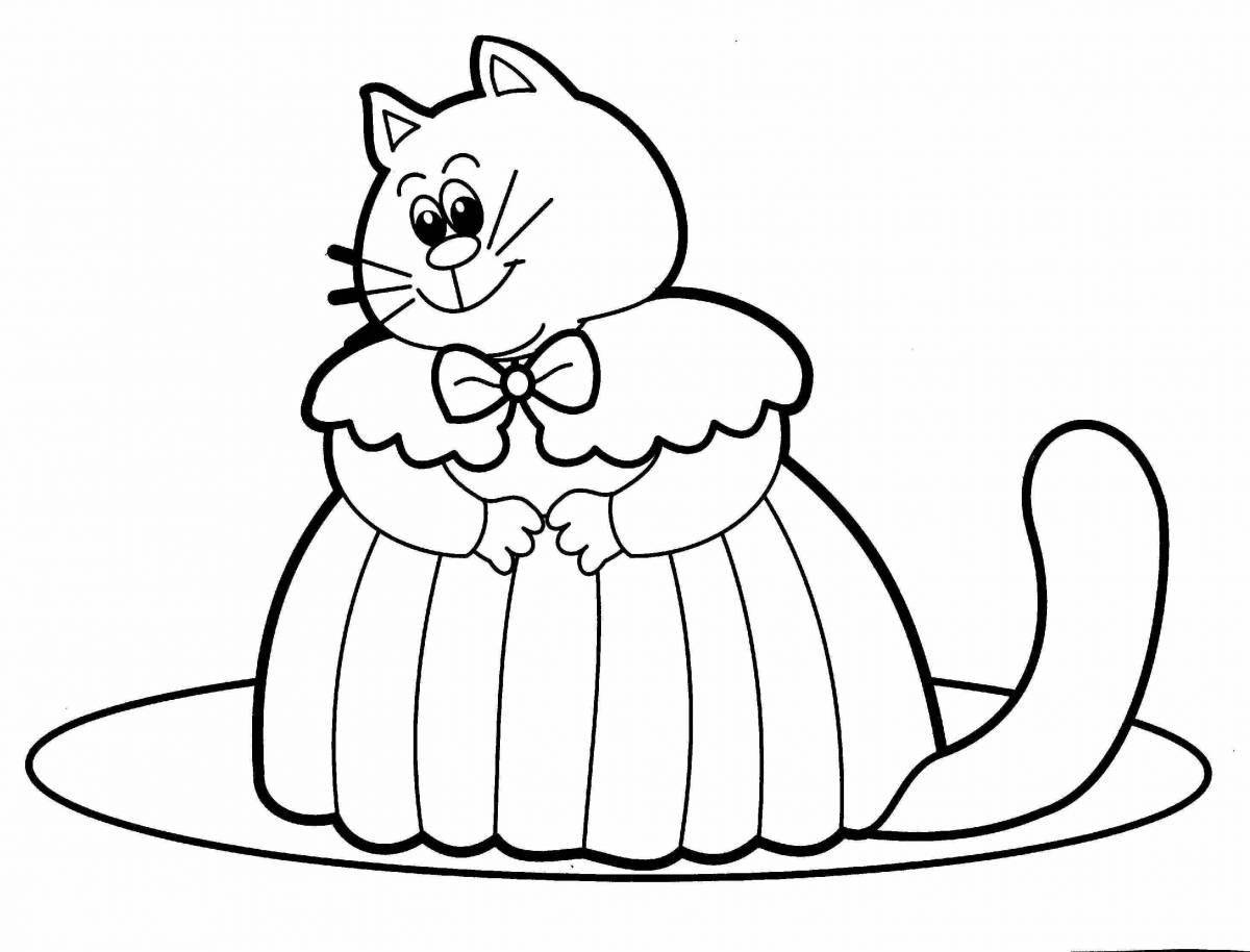 Incredible cat house coloring book for kids