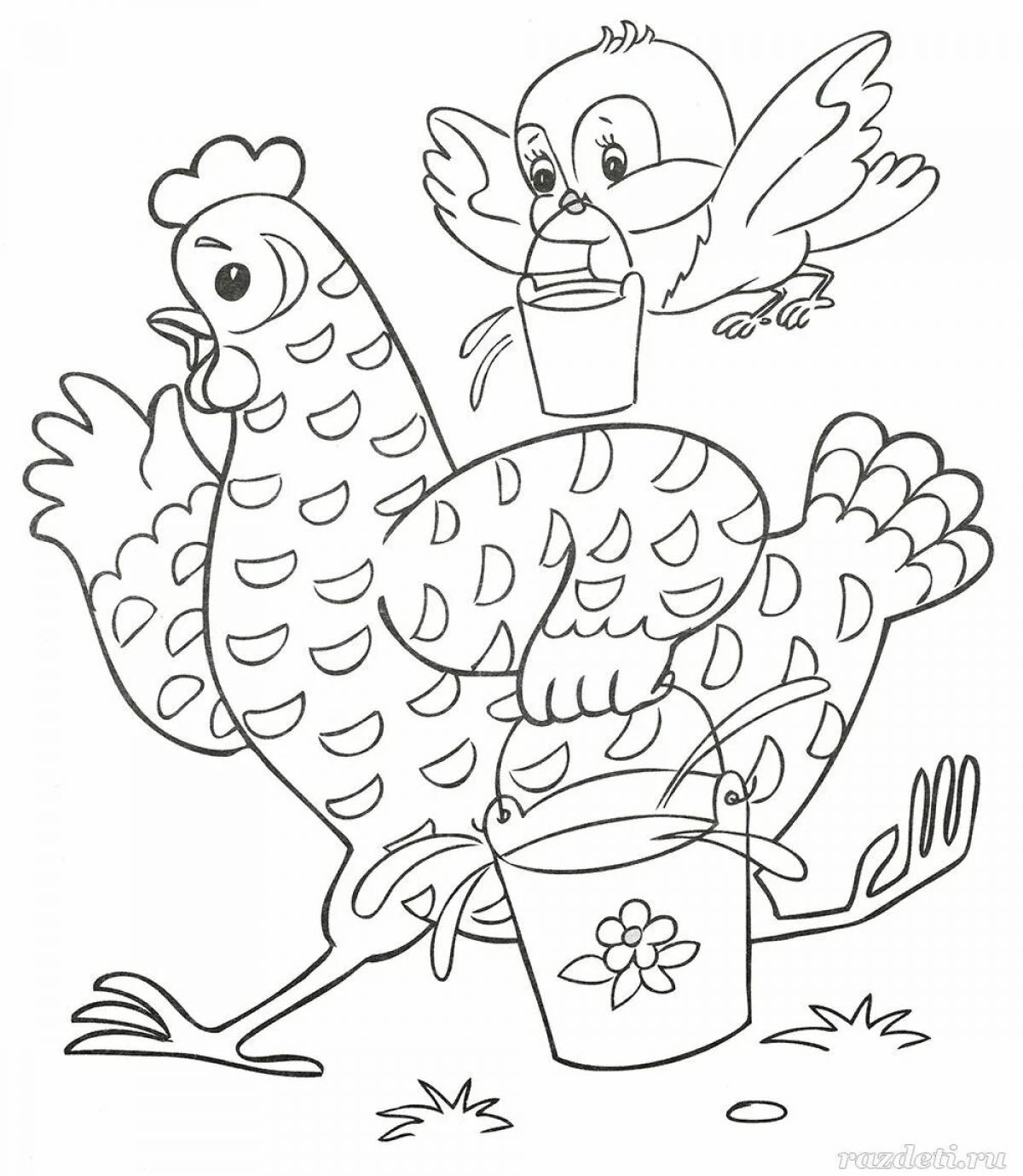 Attractive cat house coloring page for kids