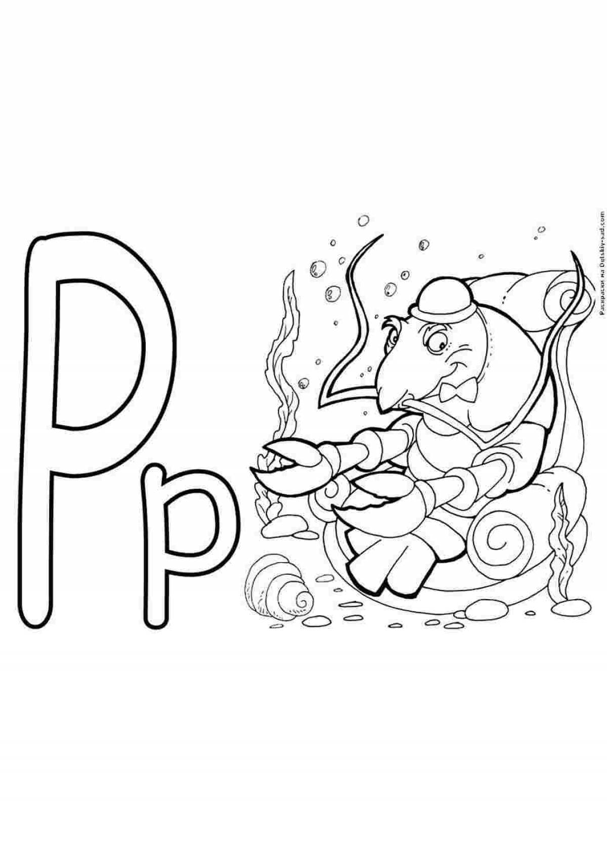 Coloring pages letter r for preschoolers