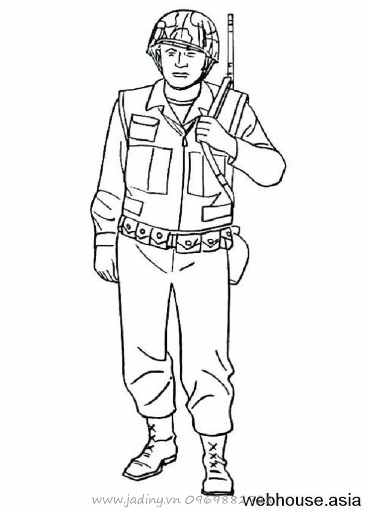 Soldier drawing for kids #3