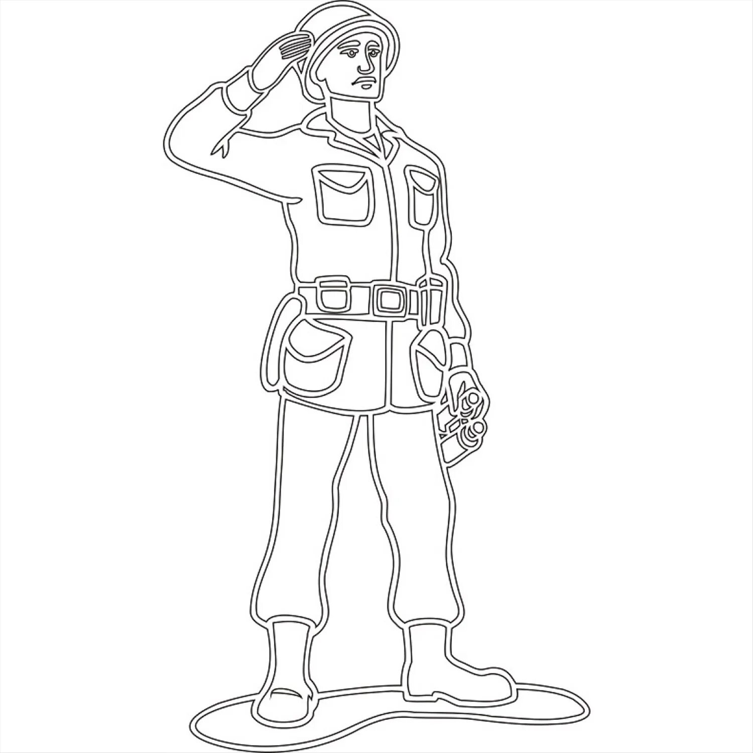 Soldier drawing for kids #8