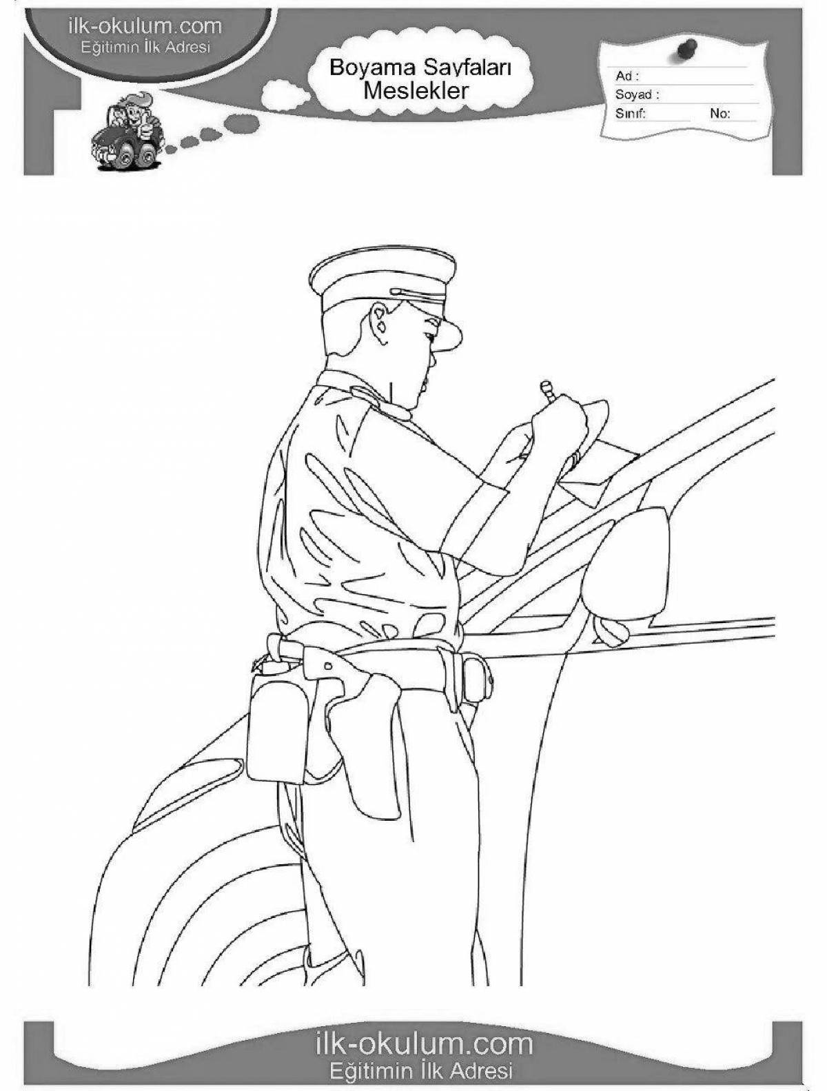 Exciting uncle step coloring page