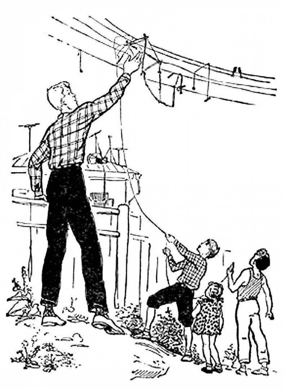 Innovative step uncle coloring page